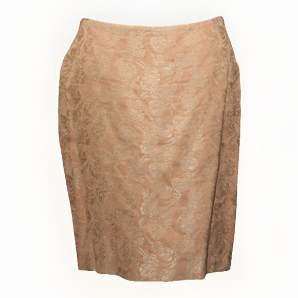 Vtg Jean Paul Gaultier Rose Gold Jacquard Skirt Size 8 us from early 2000s rare - Picture 2 of 16